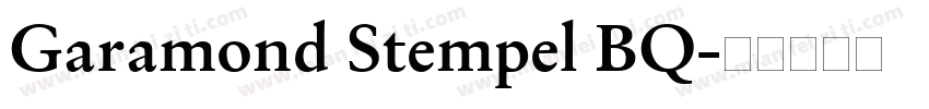 Garamond Stempel BQ字体转换